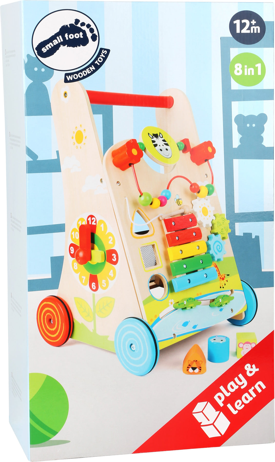 Lauflernwagen Blumenwiese – ab 12 Monate, Holz, Metall | small foot®