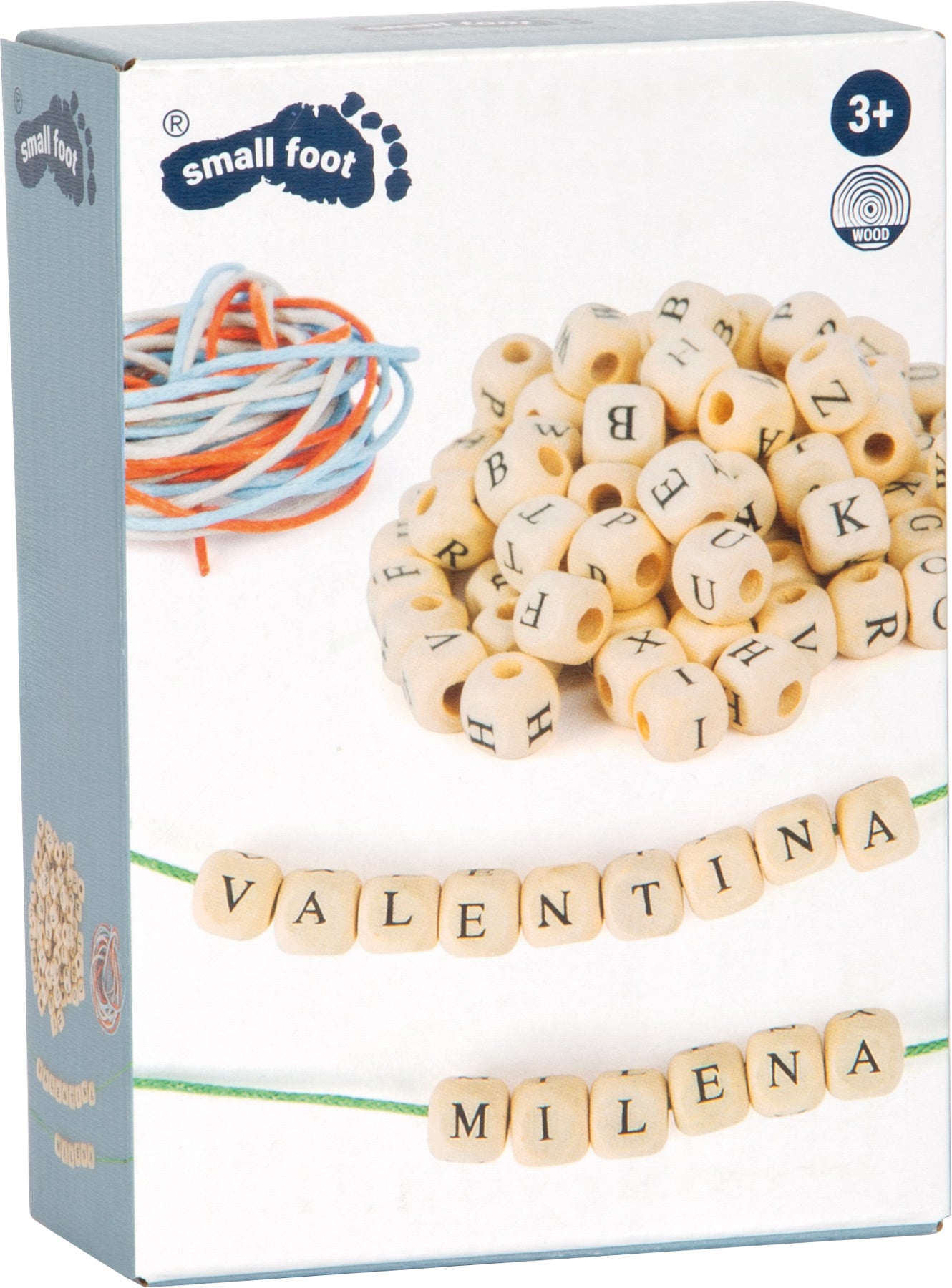 Buchstabenketten kompakt – Perlen, Webrahmen & Bastelartikel, ab 3 Jahre, 304 Teile, Holz | small foot®