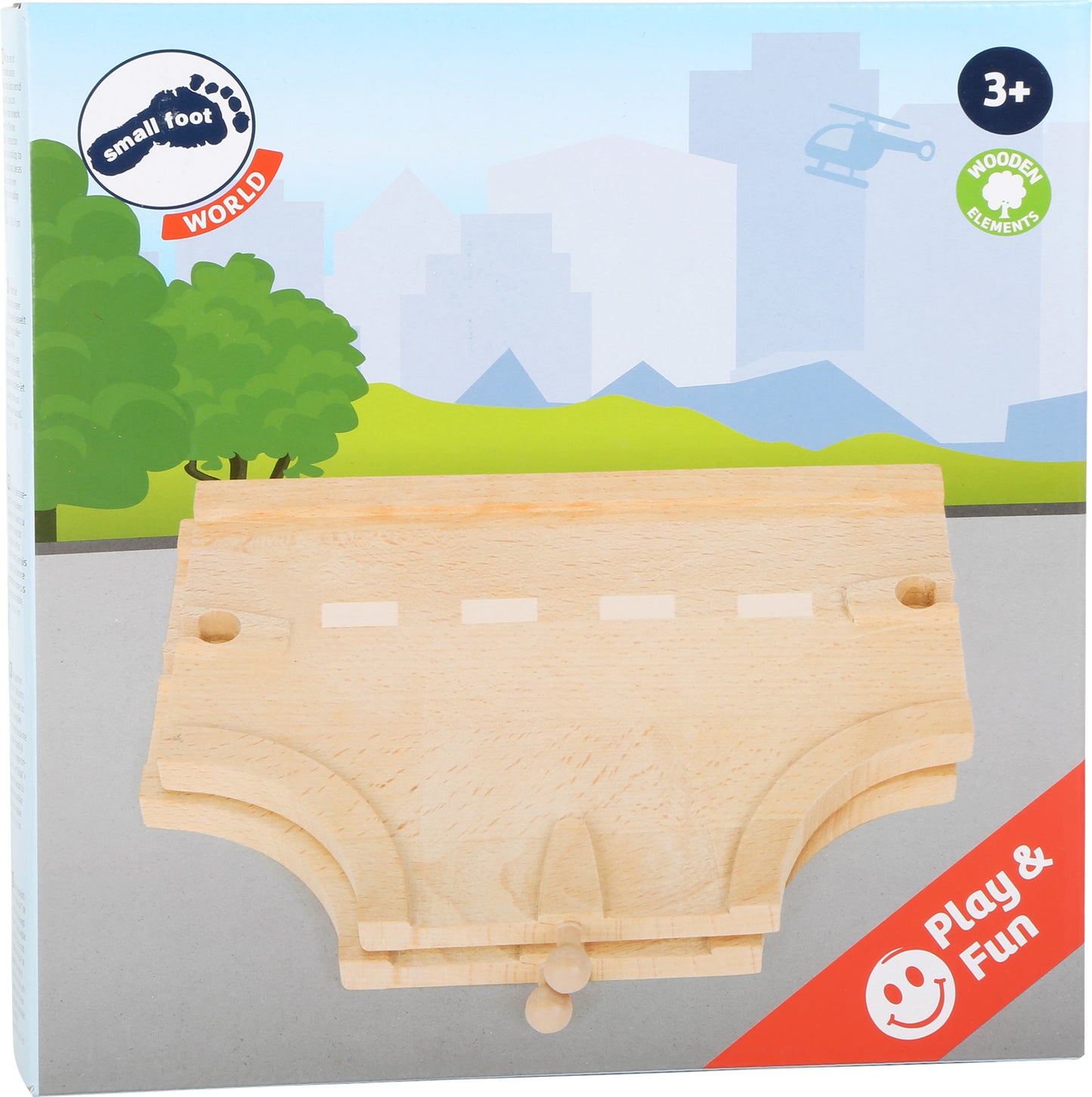 Straßen-T-Kreuzung aus Holz – 2-teiliges Erweiterungsset für Spielstraßen | small foot