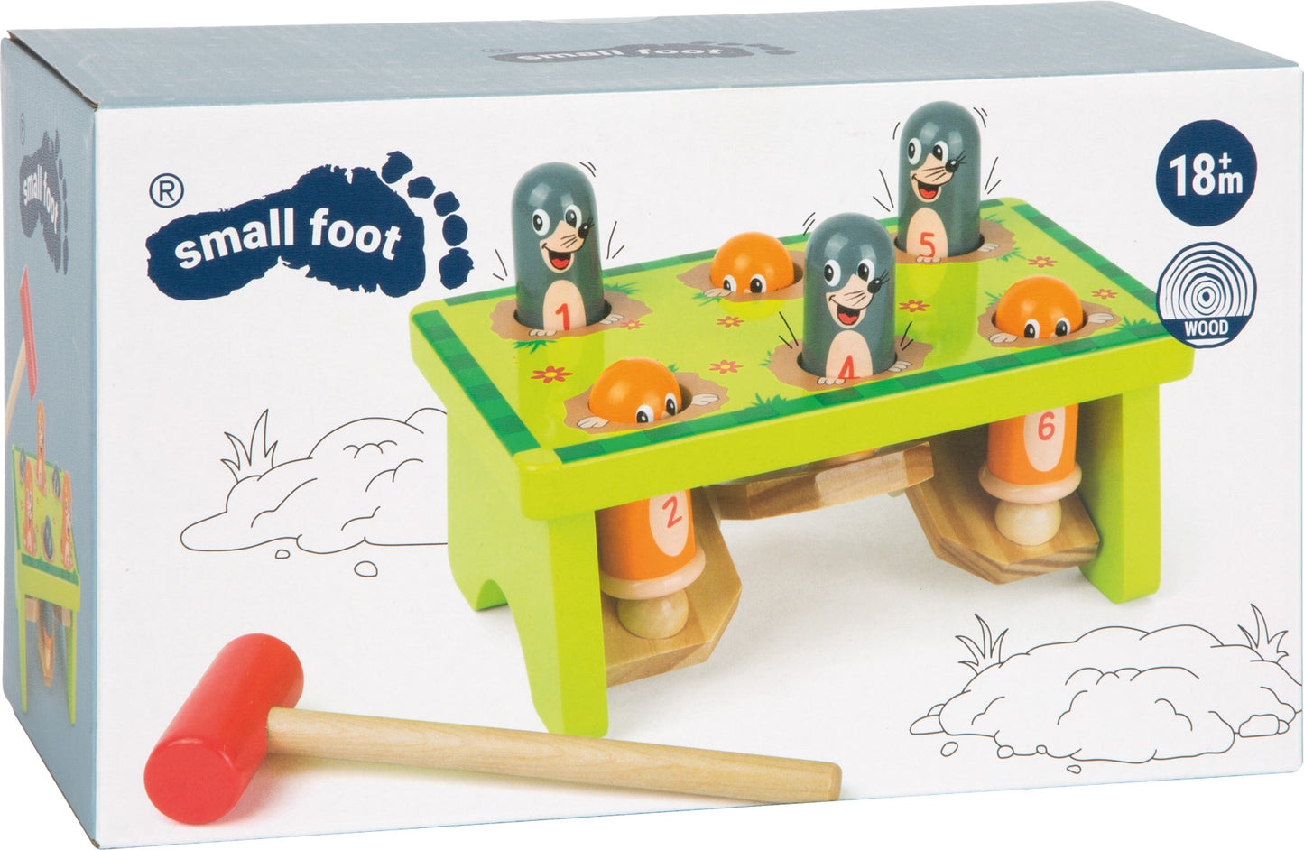 Klopfspiel Hau den Maulwurf – Klopfspiele, ab 18 Monate, Holz | small foot®