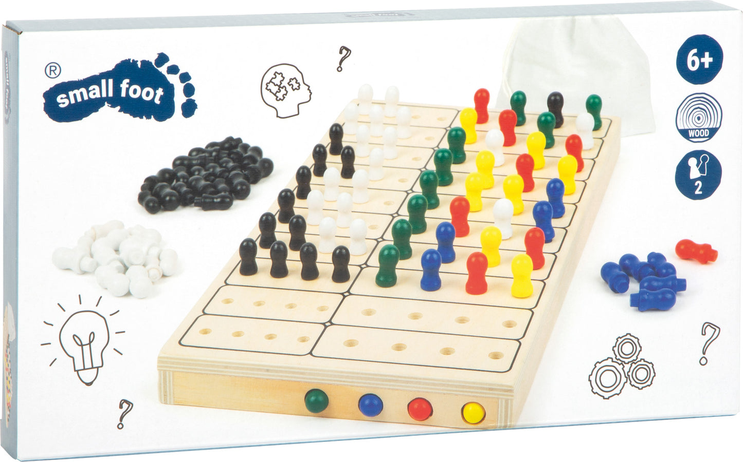 Logikspiel Geheimcode – Gesellschaftsspiele, ab 6 Jahre, Stoff, Holz, ca. 30 x 16 x 2 cm | small foot®