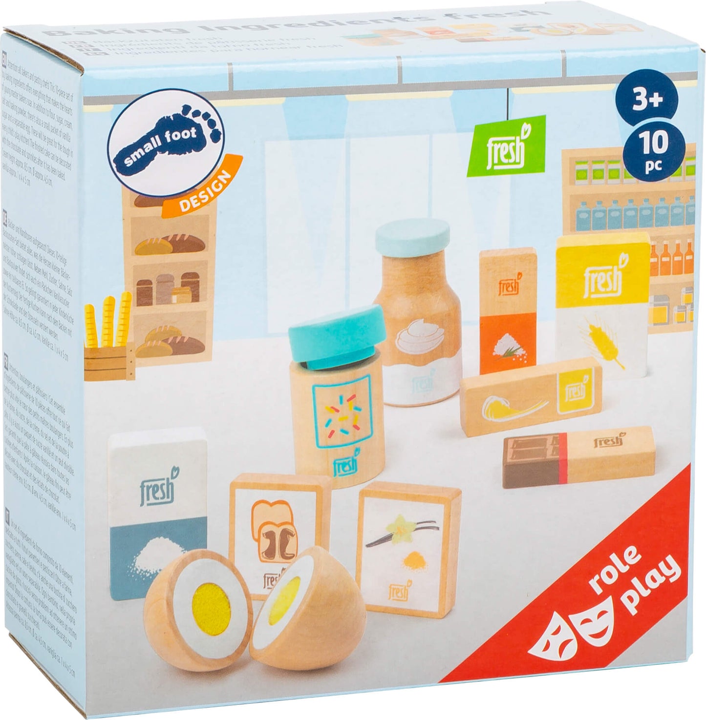 Backzutaten-Set „fresh“ – Kaufmannsläden, ab 24 Monate, 10 Teile, Holz | small foot®