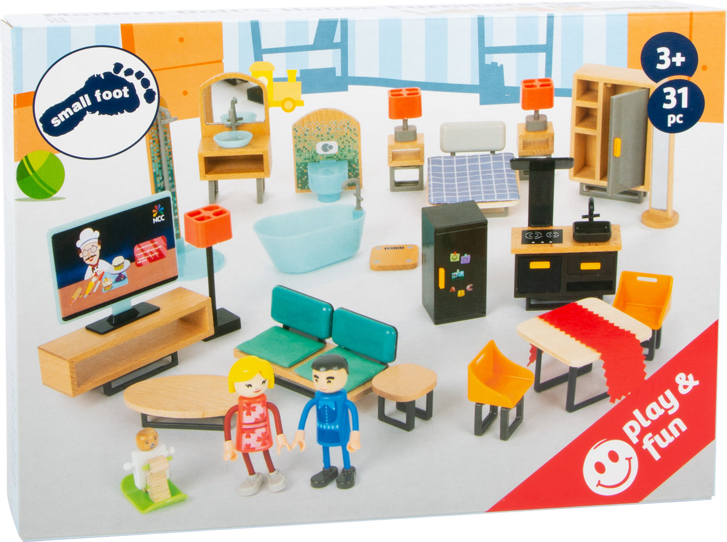 Puppenhausmöbel-Set Modern – Puppenhäuser, ab 3 Jahre, 30 Teile, small foot®