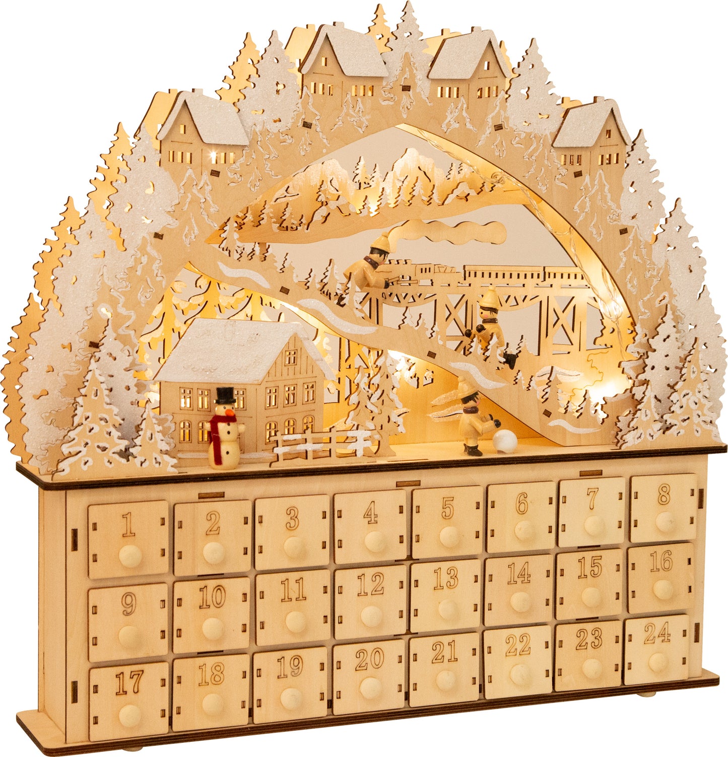 Adventskalender Skivergnügen – Weihnachten, Holz, small foot®