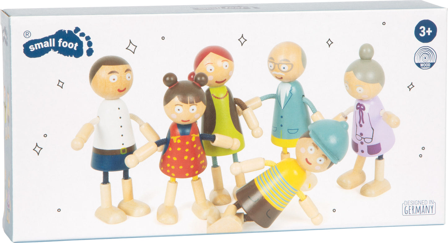 Biegepuppen-Familie aus Holz, ab 3 Jahren, small foot®