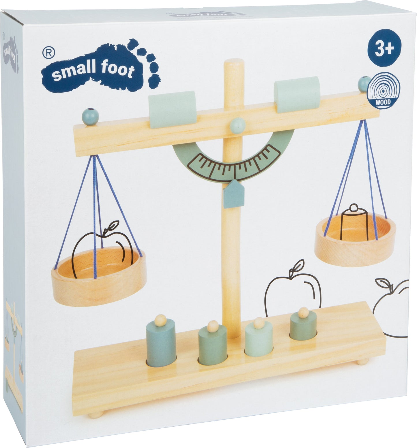 Waage für Kaufladen – Kaufmannsläden, ab 3 Jahre, Holz, ca. 31 x 9 x 31 cm, small foot®