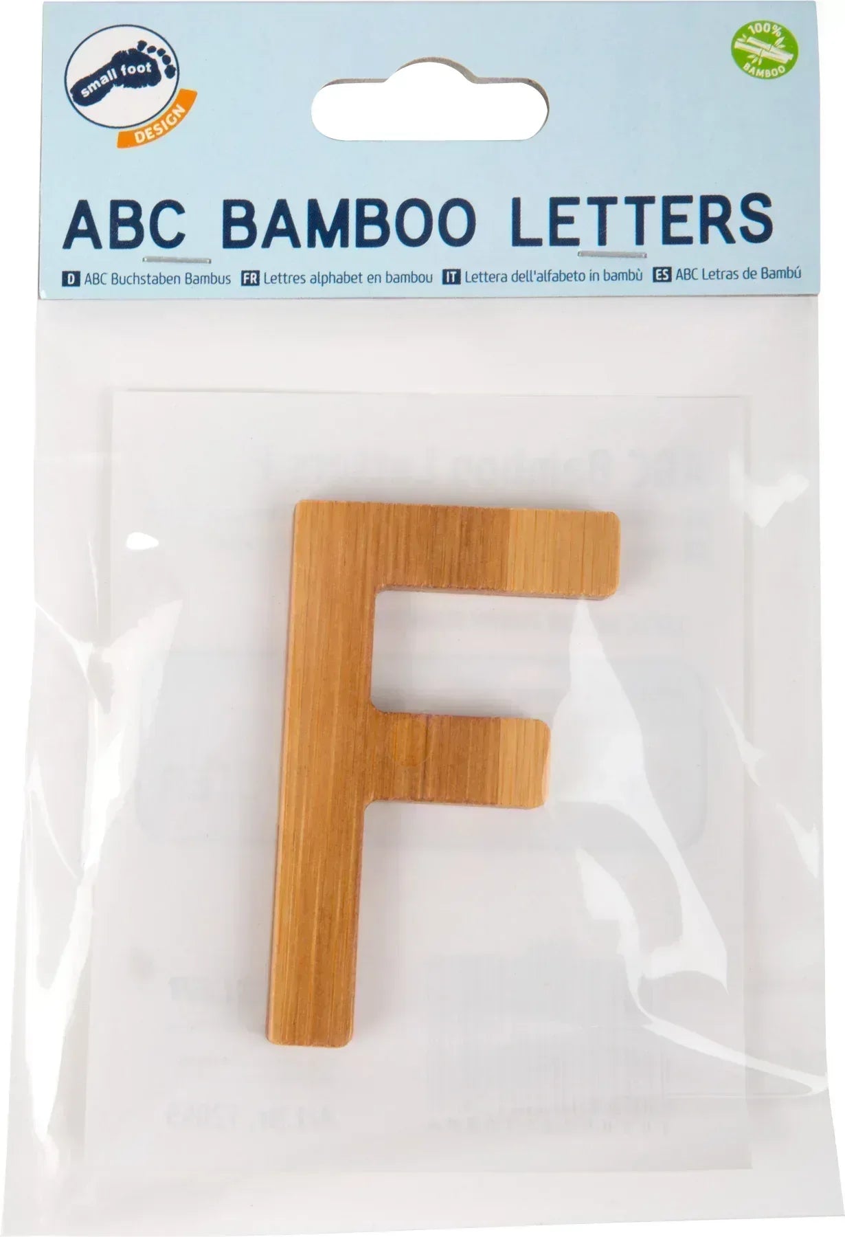 ABC Buchstaben Bambus F – Buchstaben und Buchstabenzüge, Holz, small foot® - SpielwarenPlace