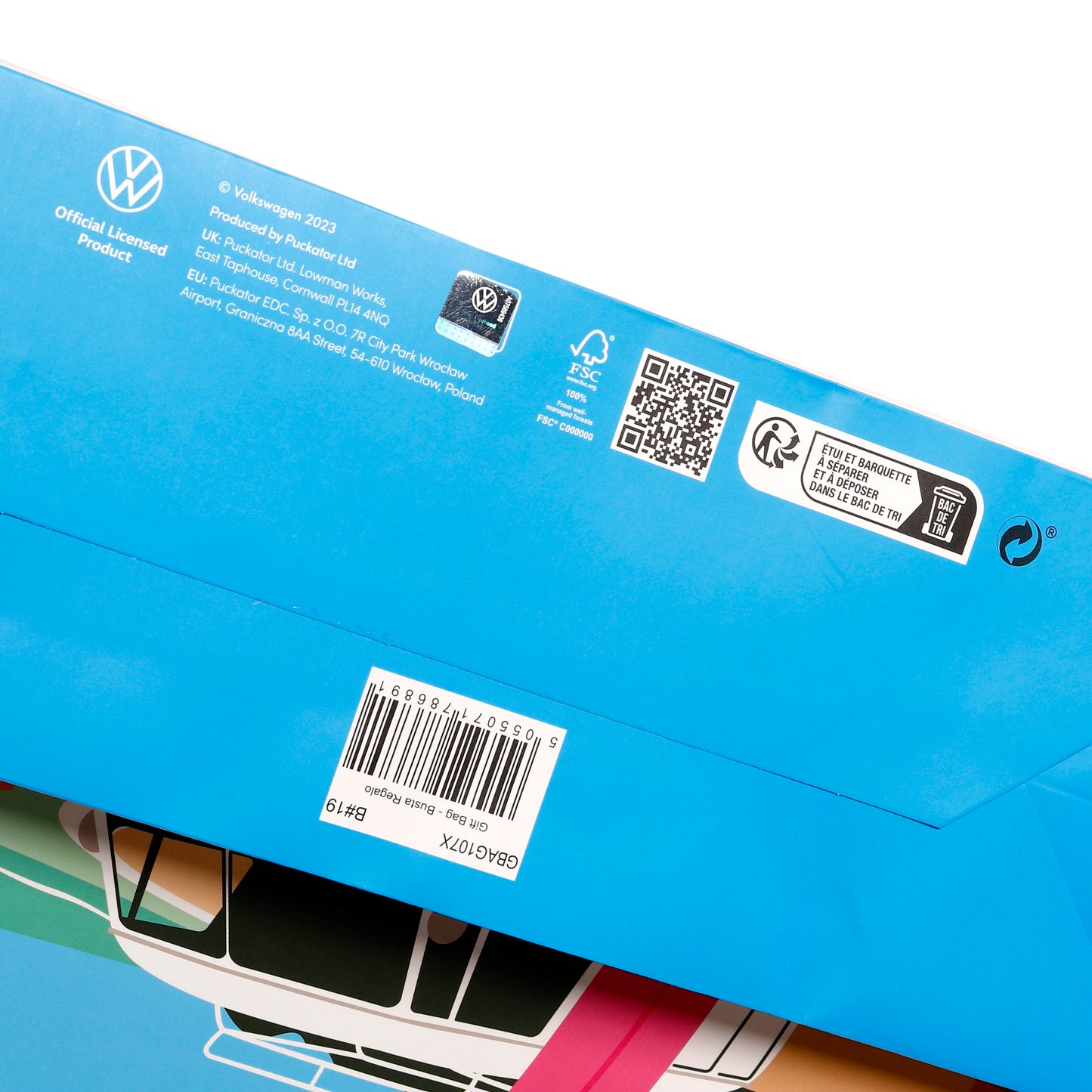 Volkswagen VW T1 Bus Bulli Waves Geschenktüte (XL) | Offiziell Lizenziert