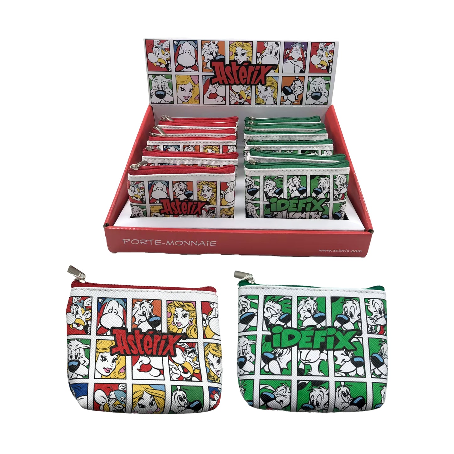Asterix & Idefix Portrait Portemonnaie – PVC Münzbörse | Bunt | Offiziell Lizenziert