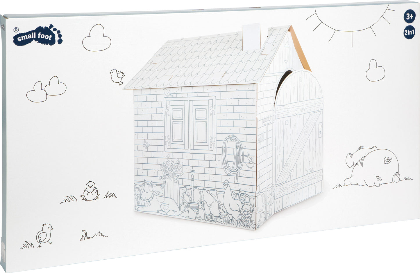 Spielhaus „Häuschen“ aus Bastelkarton – Kreatives Spielhaus zum Bemalen | small foot®