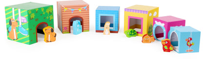 small foot 10044 Stapelwürfel mit Figuren Haustiere