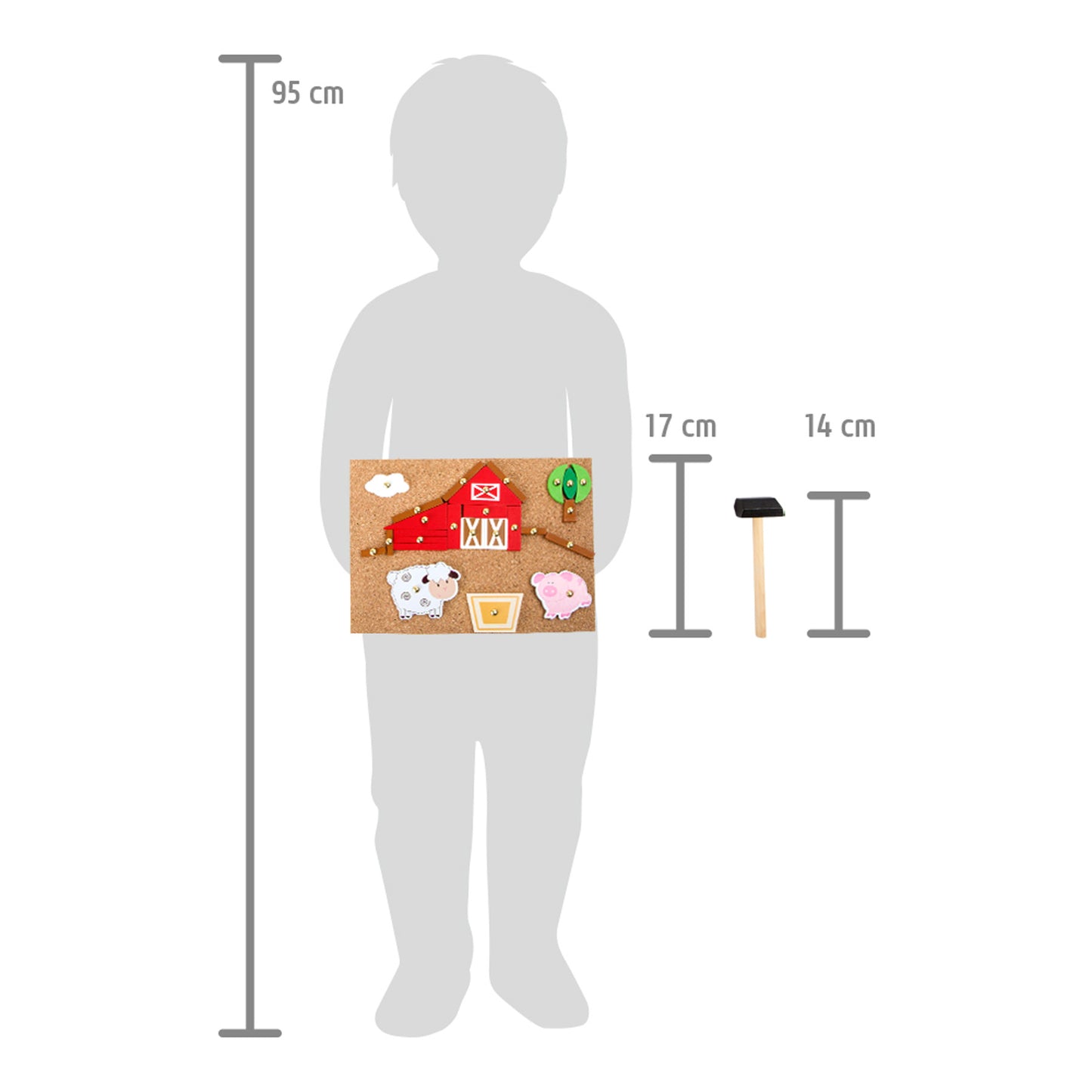 Hämmerchenspiel Bauernhof – Hämmerchenspiele, ab 3 Jahre, Holz, Kork, Metall | small foot