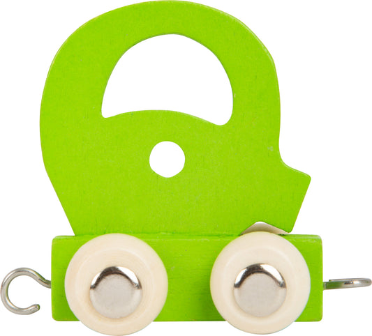 Buchstabenzug bunt Q grün – Buchstaben und Buchstabenzüge, ab 3 Jahre, Holz | small foot®