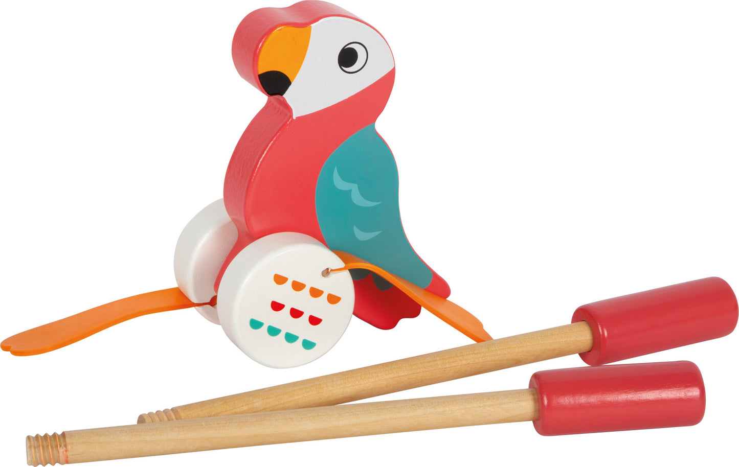 Holz Schiebetier Papagei „Lori“ – Lauflernspielzeug mit Watschel-Füßen | small foot®