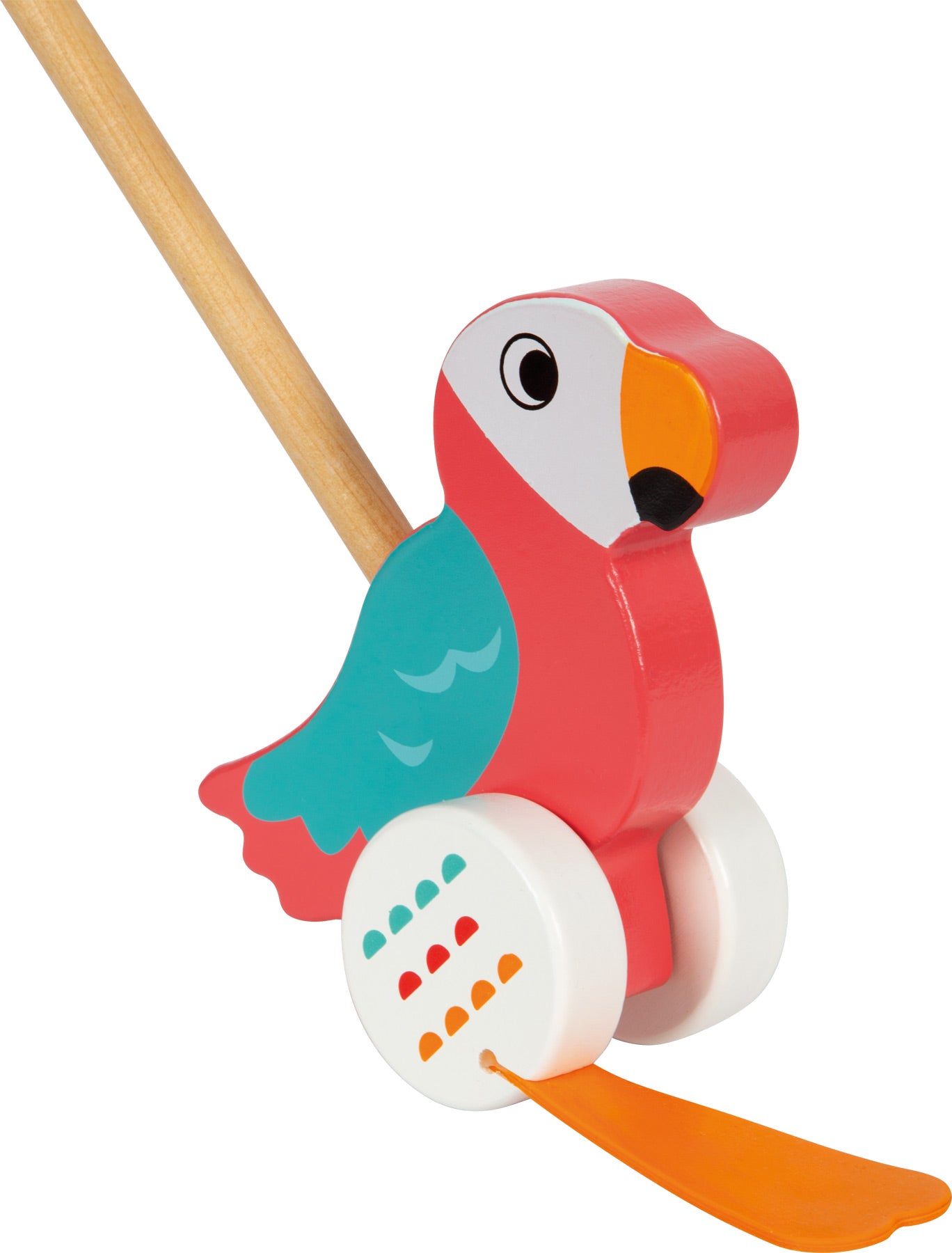 Holz Schiebetier Papagei „Lori“ – Lauflernspielzeug mit Watschel-Füßen | small foot®