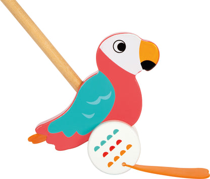 Holz Schiebetier Papagei „Lori“ – Lauflernspielzeug mit Watschel-Füßen | small foot®