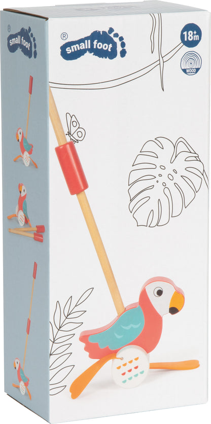 Holz Schiebetier Papagei „Lori“ – Lauflernspielzeug mit Watschel-Füßen | small foot®