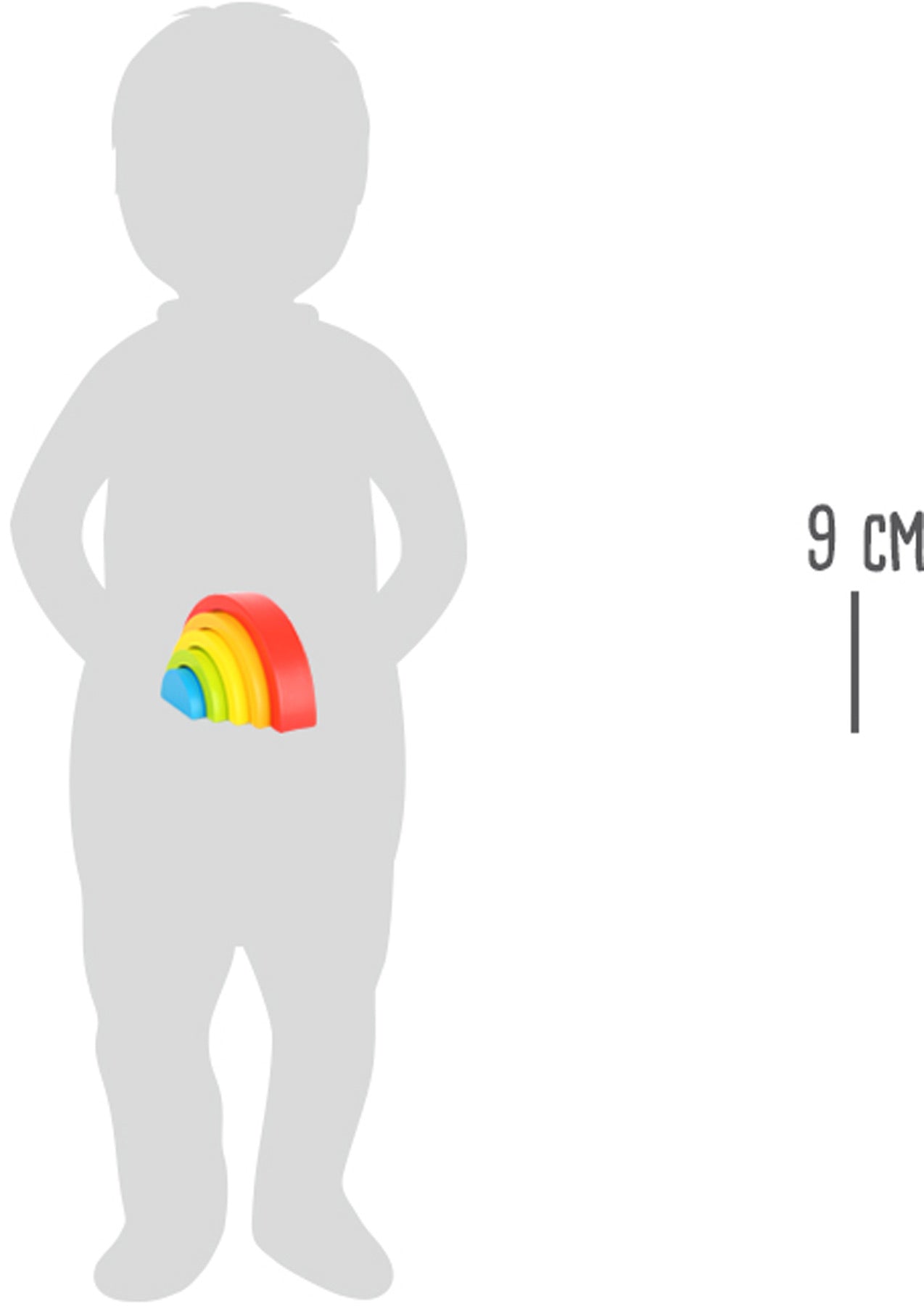 Holzbausteine Regenbogen – ab 12 Monate, 5 Teile, Holz, ca. 16 x 3 x 9 cm | small foot®