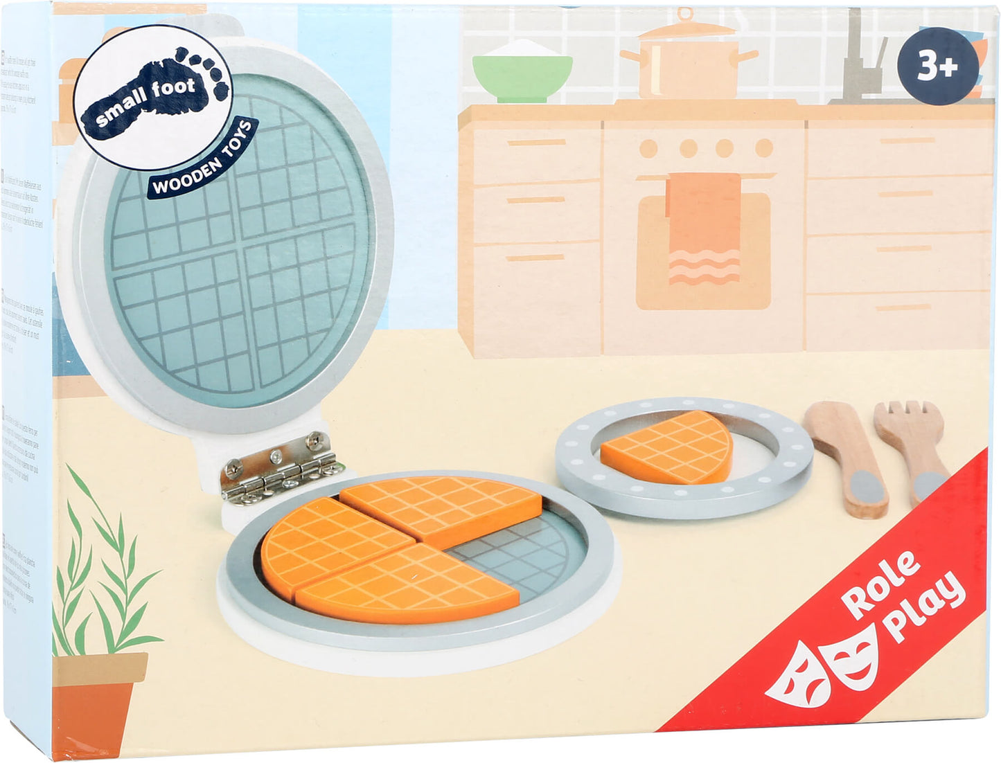 Waffeleisen Kinderküche – In der Küche, ab 3 Jahre, Holz, ca. 19 x 17 x 6 cm | small foot®