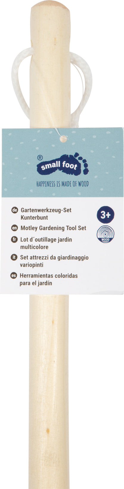 Gartenwerkzeug-Set Kunterbunt – 4-teiliges Kinder-Gartenset aus Holz & Metall | small foot