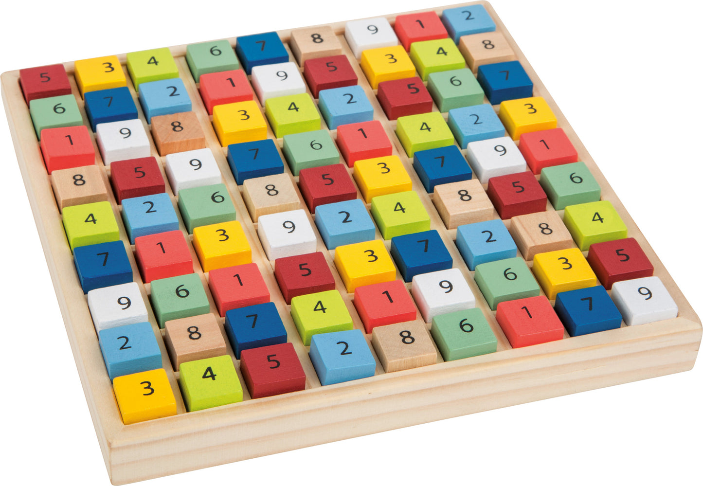 Buntes Sudoku „Educate“ – Lernspielzeug und Tafeln, ab 6 Jahre, Holz, ca. 17 x 17 x 2 cm | small foot®