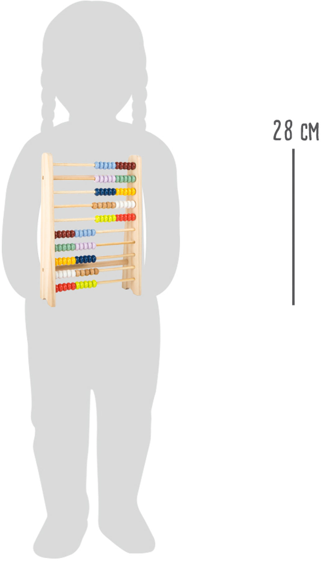 Rechenschieber „Educate“ – Lernspielzeug und Tafeln, ab 4 Jahre, Holz, ca. 20 x 6 x 28 cm | small foot®