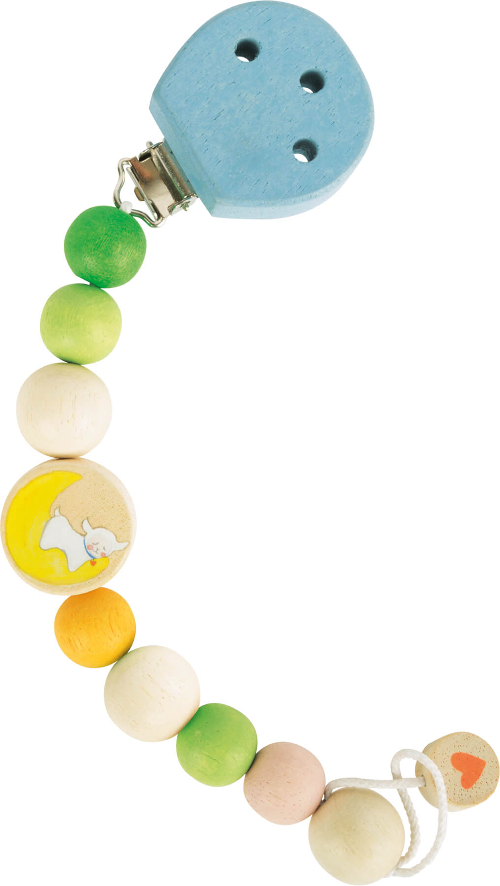 Schnullerkette „Lotta“ – Holz-Schnullerkette mit Clip & Schäfchenmotiv | small foot