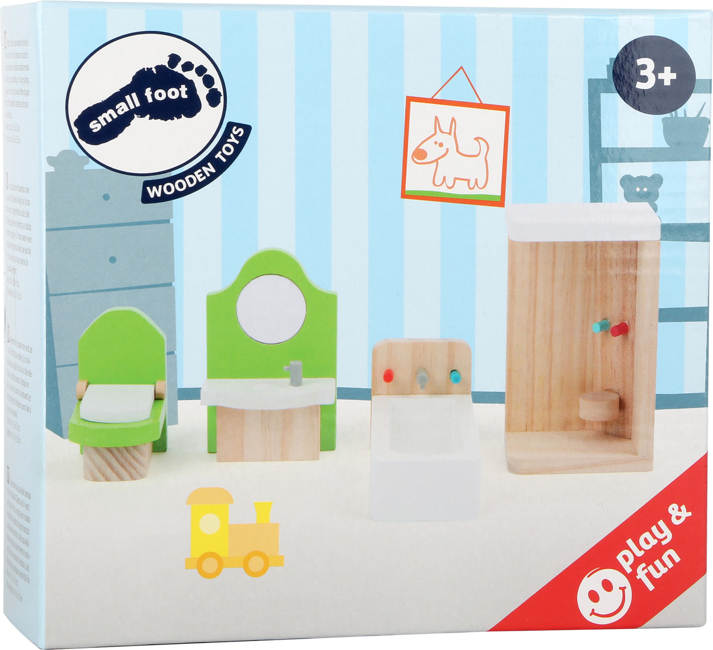 Puppenhausmöbel Bad aus Holz – Badezimmer-Set für Puppenhäuser | small foot
