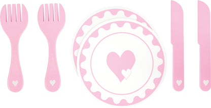 Teller- und Besteck-Set aus Holz für Kinder | small foot