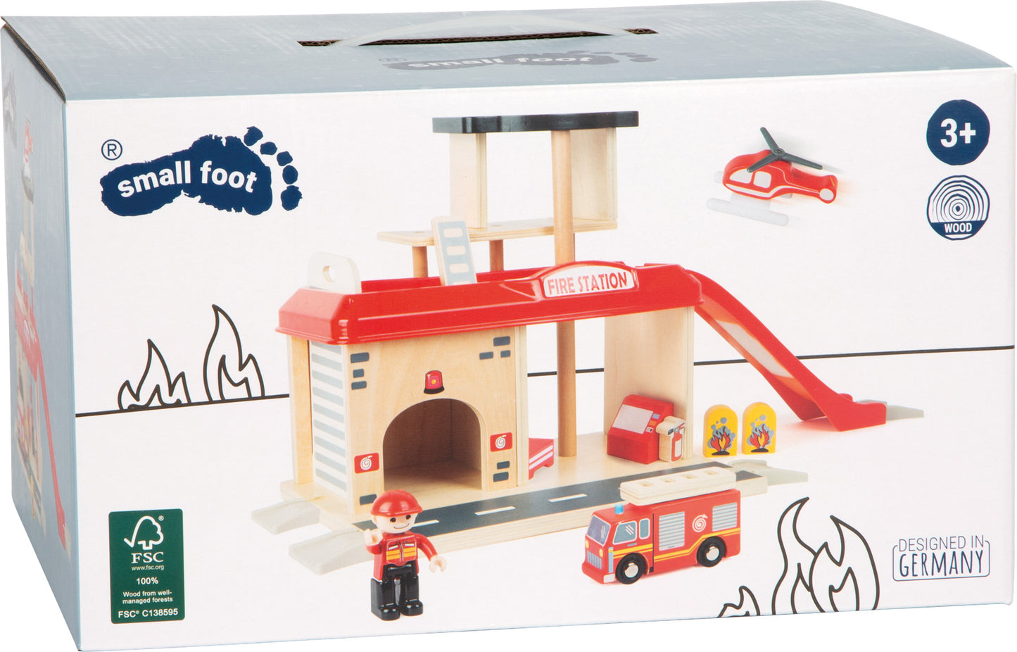 Feuerwehrwache mit Zubehör aus Holz | small foot