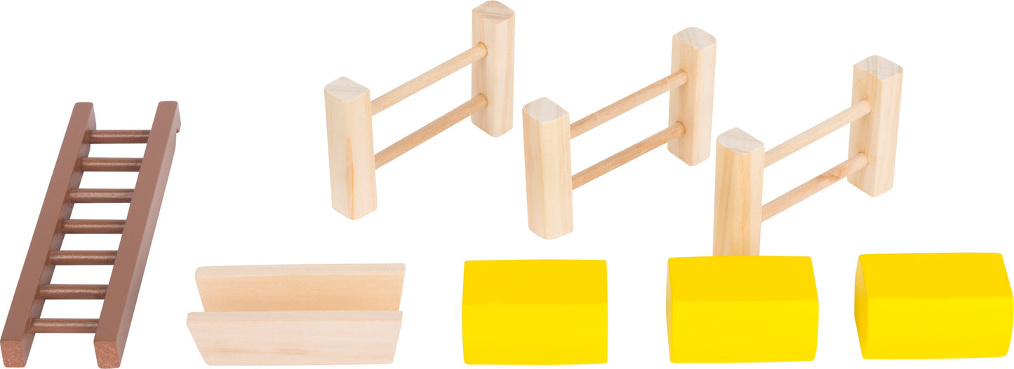 Woodfriends Bauernhof – Spielwelten, ab 3 Jahre, 13 Teile, Holz, Kunststoff | small foot®