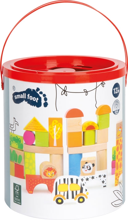 Holzbausteine Zoo – ab 12 Monate, 50 Teile, Holz | small foot®