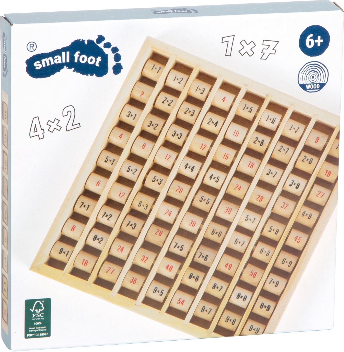 Multiplizier-Tabelle – Lernspielzeug und Tafeln, ab 6 Jahre, Holz, ca. 21 x 21 x 2 cm | small foot®