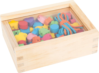 Fädelperlen kreativ – Perlen, Webrahmen & Bastelartikel, ab 3 Jahre, 84 Teile, ca. 13 x 10 x 4 cm | small foot®