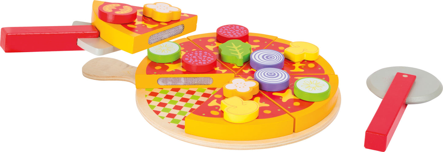 Schneide Pizza-Set – In der Küche, ab 24 Monate, 21 Teile, Holz | small foot®