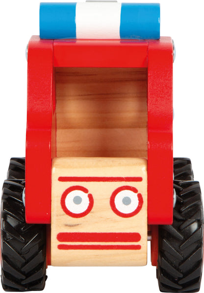 Feuerwehrfahrzeug – Parkgaragen und Fahrzeuge, ab 18 Monate, Holz, ca. 13 x 7 x 10 cm | small foot®