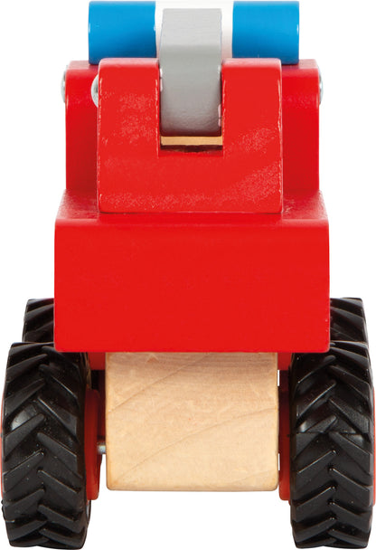 Feuerwehrfahrzeug – Parkgaragen und Fahrzeuge, ab 18 Monate, Holz, ca. 13 x 7 x 10 cm | small foot®