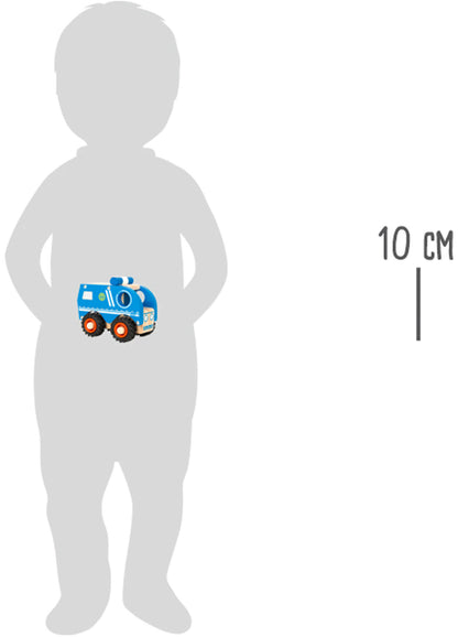 Polizeifahrzeug – Parkgaragen und Fahrzeuge, ab 18 Monate, Holz, ca. 13 x 7 x 10 cm | small foot®