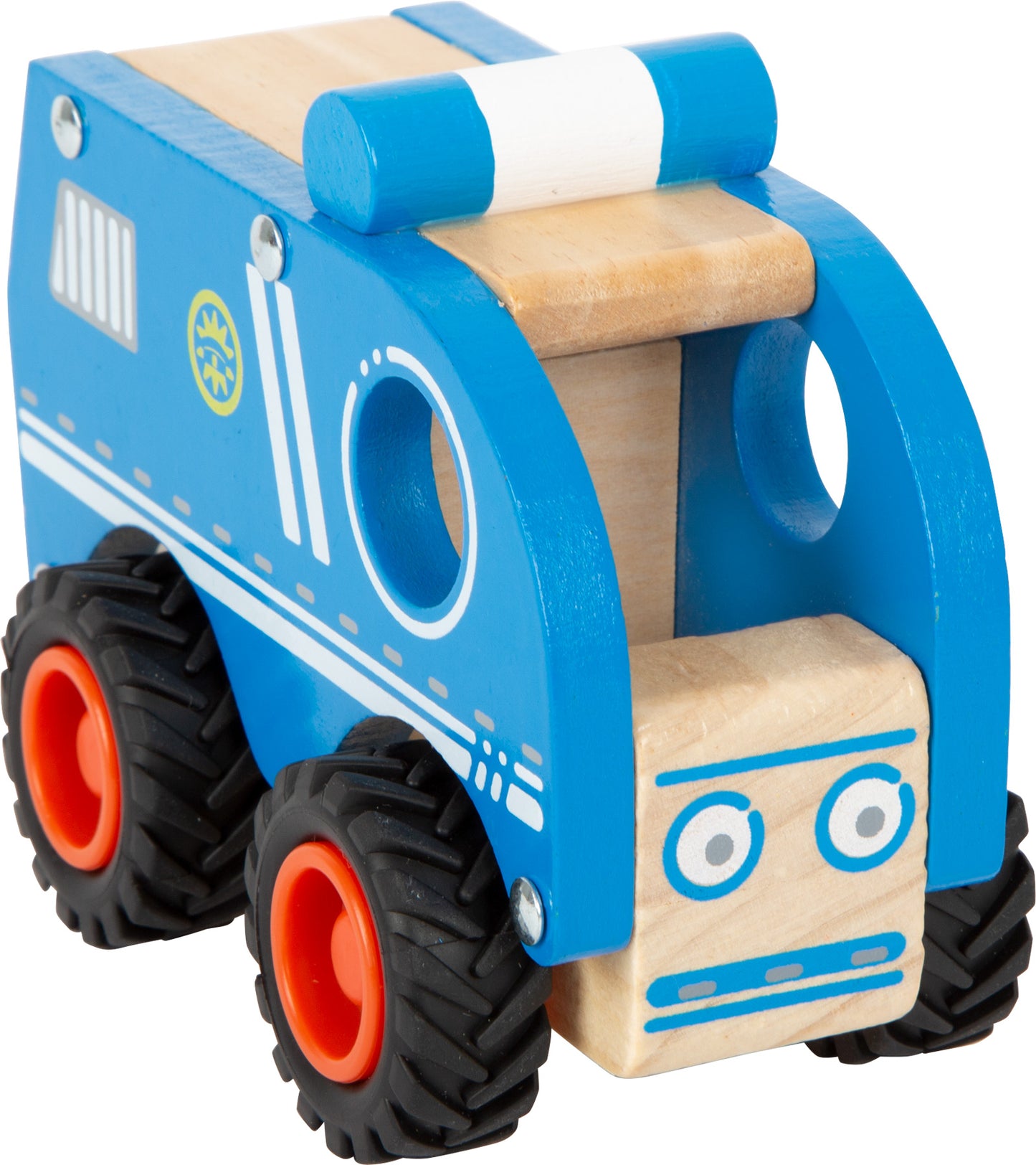 Polizeifahrzeug – Parkgaragen und Fahrzeuge, ab 18 Monate, Holz, ca. 13 x 7 x 10 cm | small foot®