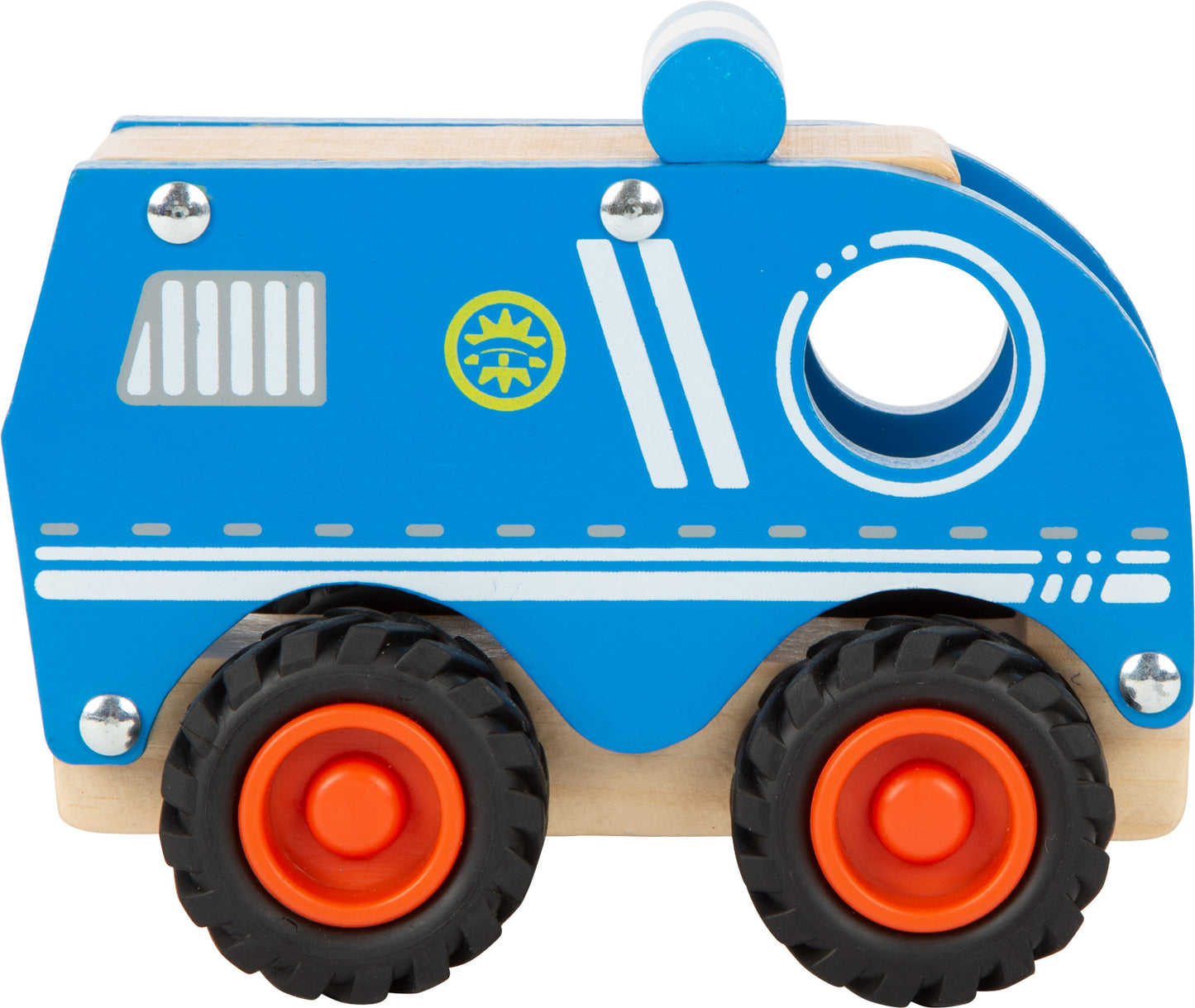 Polizeifahrzeug – Parkgaragen und Fahrzeuge, ab 18 Monate, Holz, ca. 13 x 7 x 10 cm | small foot®