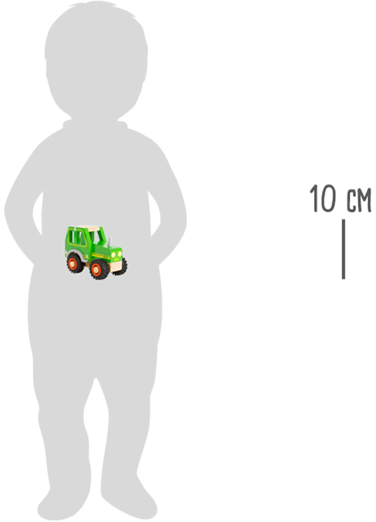 Traktor – Parkgaragen und Fahrzeuge, ab 18 Monate, Holz, ca. 13 x 7 x 10 cm | small foot®