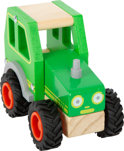 Traktor – Parkgaragen und Fahrzeuge, ab 18 Monate, Holz, ca. 13 x 7 x 10 cm | small foot®