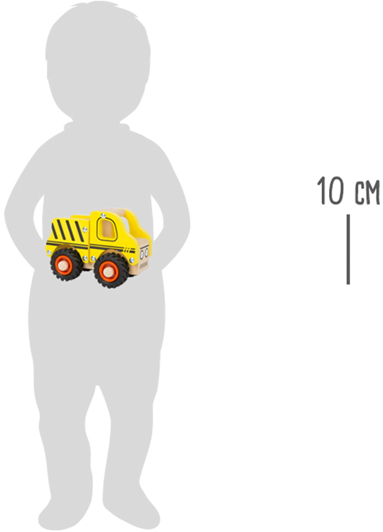 Baufahrzeug – Parkgaragen und Fahrzeuge, ab 18 Monate, Holz, ca. 13 x 7 x 10 cm | small foot®