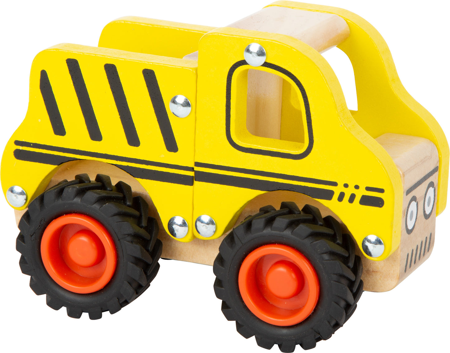 Baufahrzeug – Parkgaragen und Fahrzeuge, ab 18 Monate, Holz, ca. 13 x 7 x 10 cm | small foot®