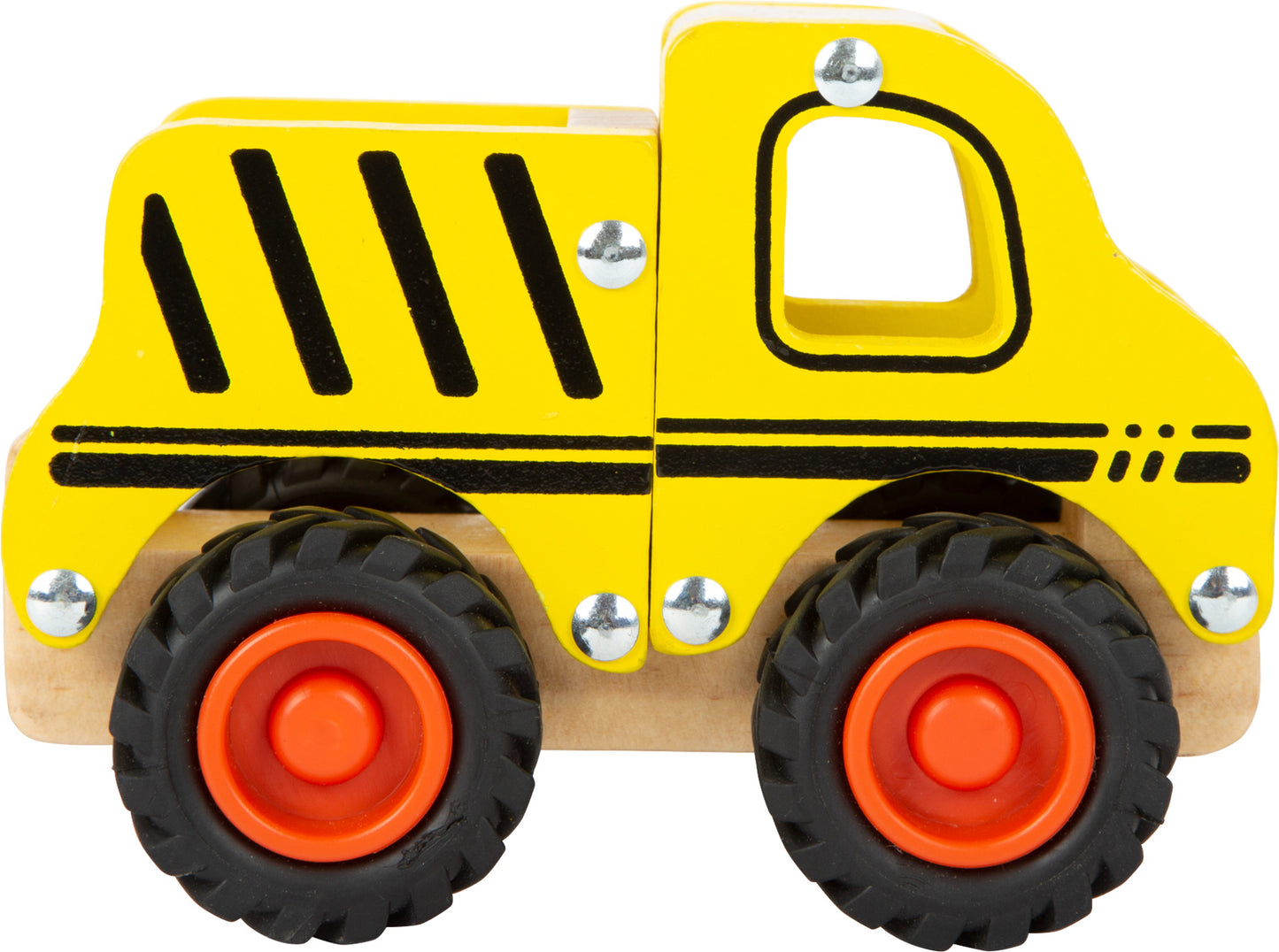 Baufahrzeug – Parkgaragen und Fahrzeuge, ab 18 Monate, Holz, ca. 13 x 7 x 10 cm | small foot®