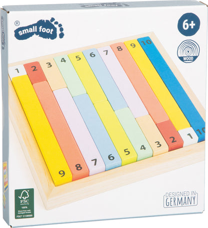 Rechenstäbchen „Educate“ – Lernspielzeug und Tafeln, ab 6 Jahre, Holz, ca. 17 x 17 x 2 cm | small foot®