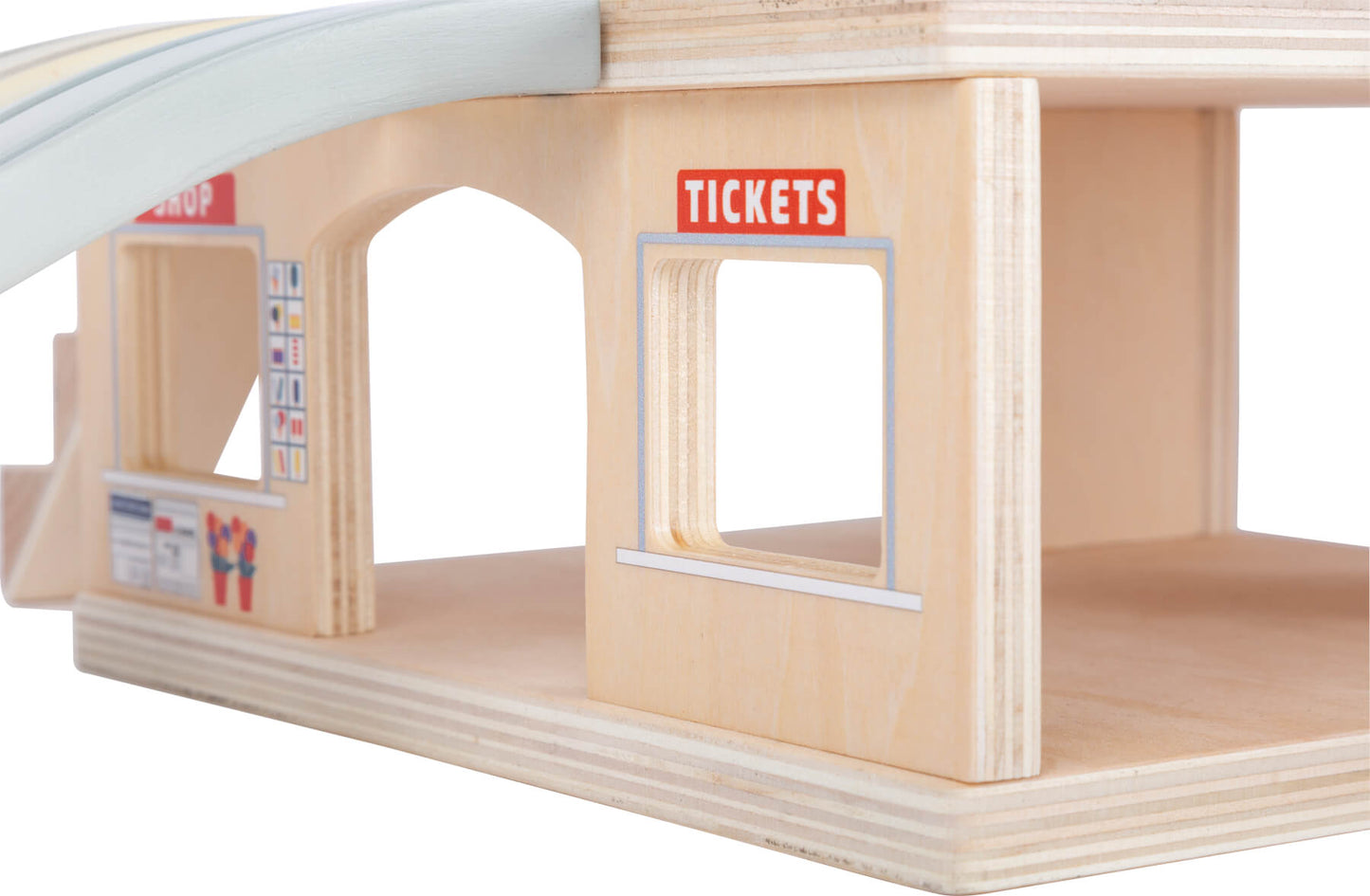 Bahnhof mit Zubehör – Holzeisenbahnen, ab 3 Jahre, 29 Teile, Kunststoff, Holz | small foot®