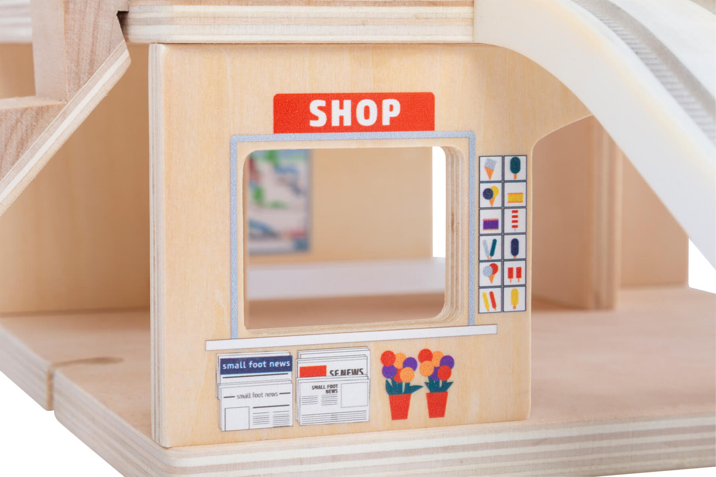 Bahnhof mit Zubehör – Holzeisenbahnen, ab 3 Jahre, 29 Teile, Kunststoff, Holz | small foot®