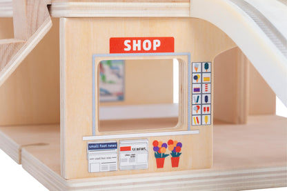 Bahnhof mit Zubehör – Holzeisenbahnen, ab 3 Jahre, 29 Teile, Kunststoff, Holz | small foot®