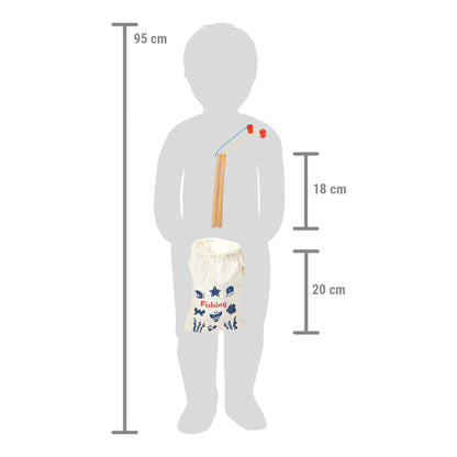 Fische angeln Reisespiel – Gesellschaftsspiele, ab 3 Jahre, 11 Teile, Holz | small foot®